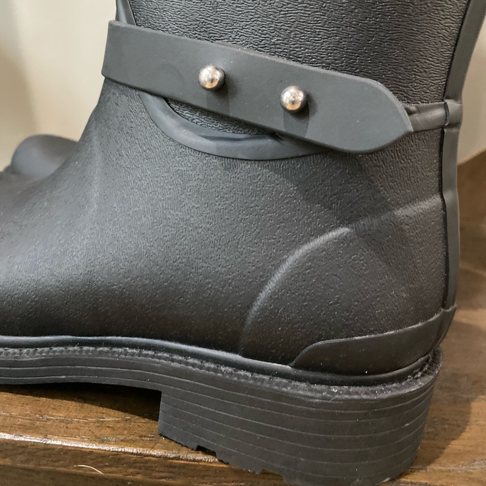 (Sold) Rag & Bone Moto Rain Boots Black 38 - Picture 7 of 11